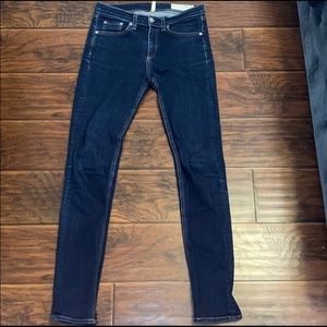 Rag and Bone High Rise Skinny Jeans In Heritage